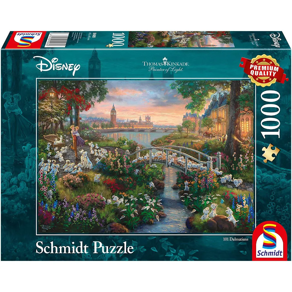 Puzzle Disney Kinkade - 101 Dalmatiens - 1000 pièces