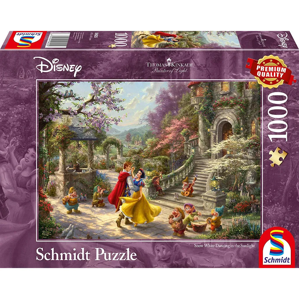 Puzzle Disney Kinkade - Blanche Neige et le Prince - 1000 pièces
