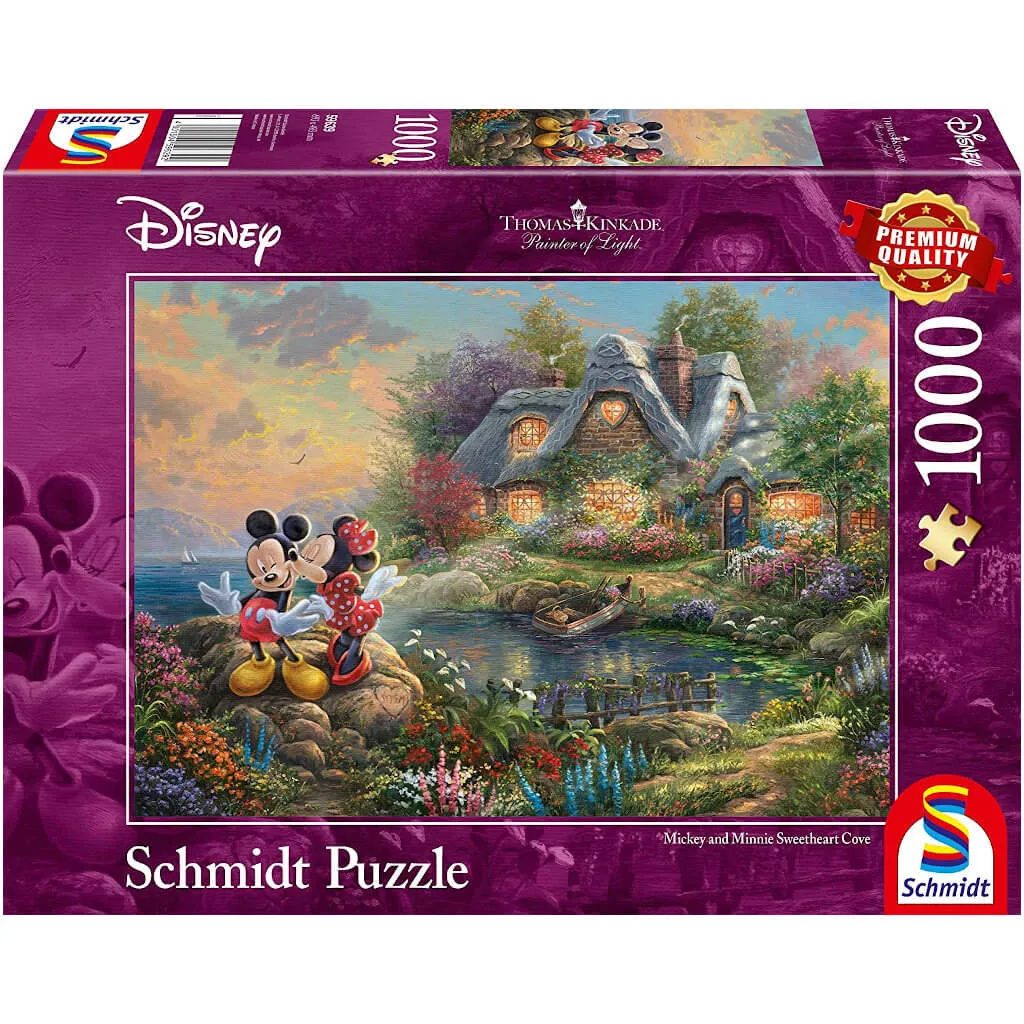 Puzzle Disney Kinkade - Mickey et Minnie Sweetheart - 1000 pièces