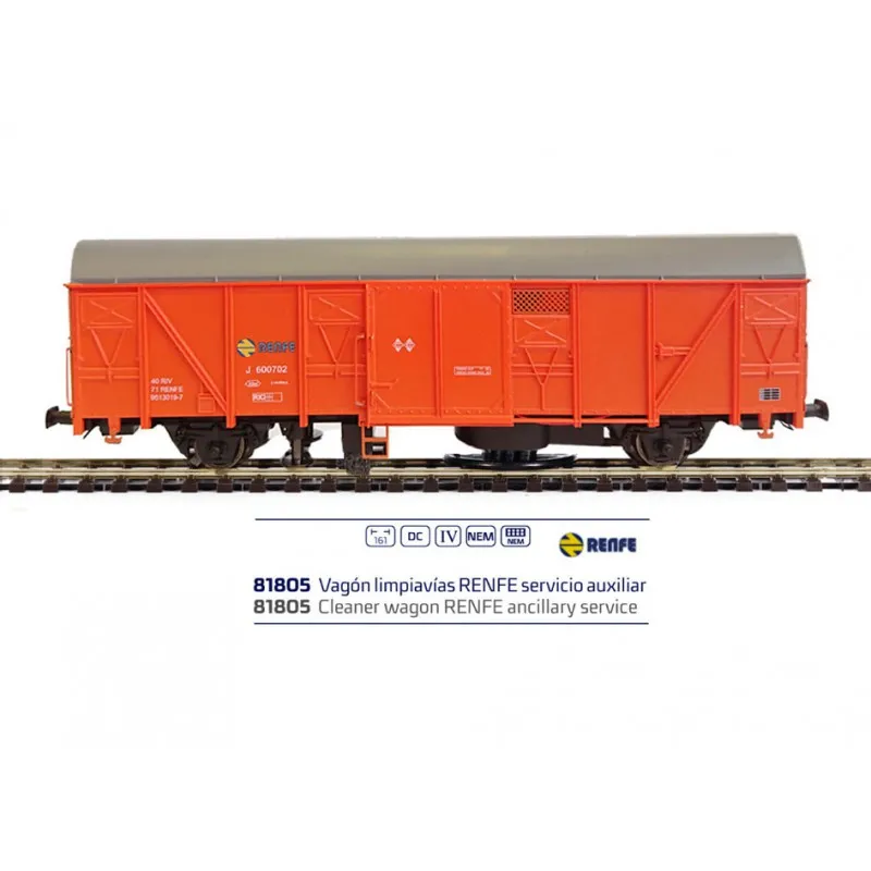Remorque de nettoyage de voie de service auxiliaire, RENFE. MABAR 81805