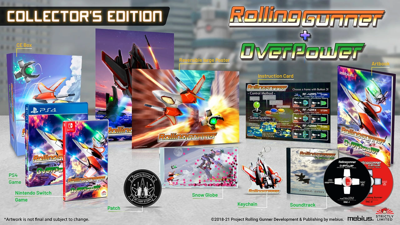 Rolling Gunner + Overpower - Collector's Edition - Nintendo Switch (Strictly Limited Games #47 )