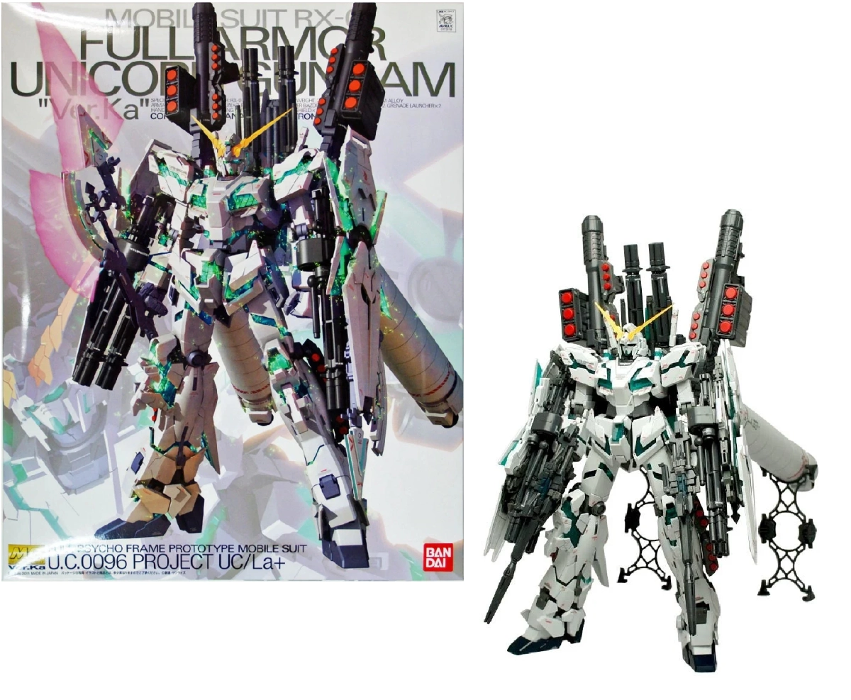 Rx-0 full armor unicorn gundam ver. ka model kit escala 1/100 figura gundam mg