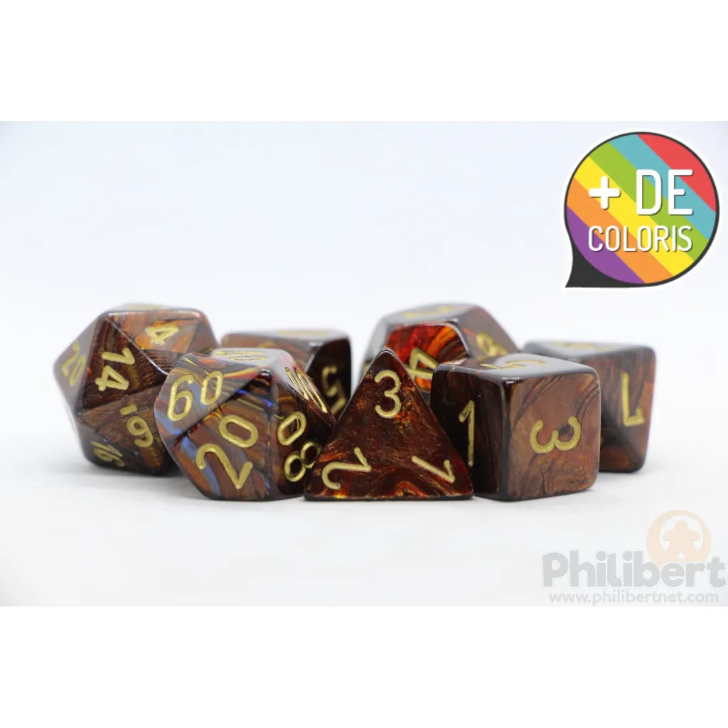 Set de 7 Dés JDR Chessex : Scarab