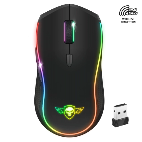Souris gaming sans fil pro-m9 rechargable et rgb