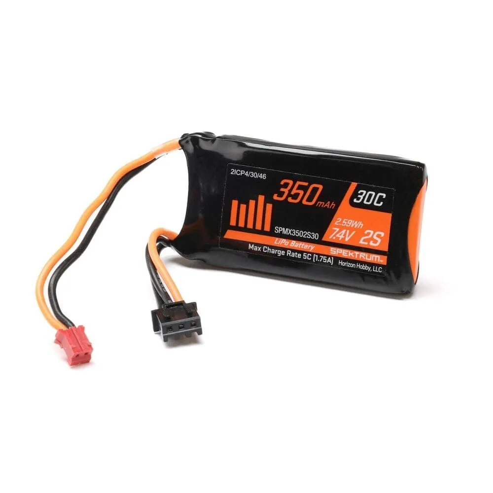 Batterie Lipo 2s 7.4v 350 mAh 30C SCX24 PH 2.0 - Spektrum