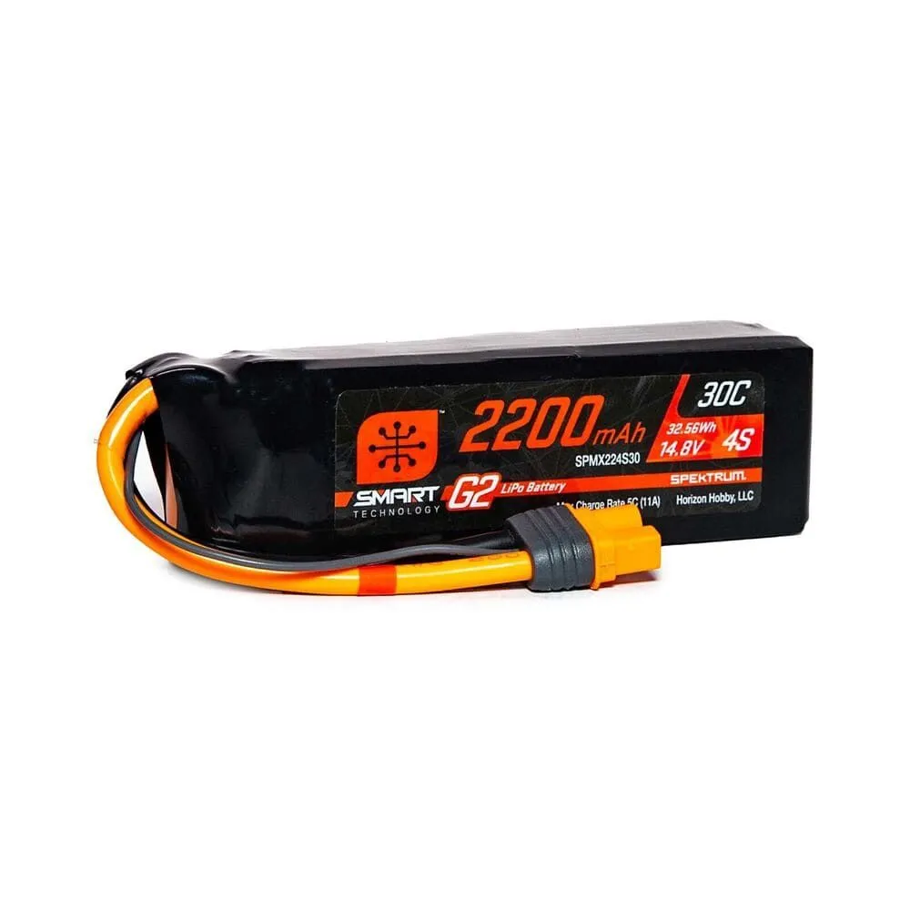 Batterie Lipo 4s 14.8v 2200mAh 30C Smart G2 IC3 - Spektrum