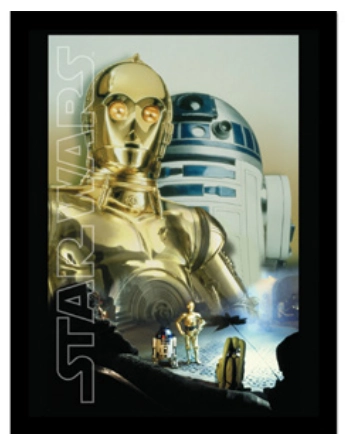 Star wars - droids key art - impression encadrée 30x40cm