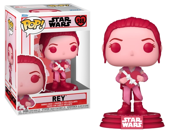 Star wars valentines pop! star wars vinyl figurine rey 9 cm