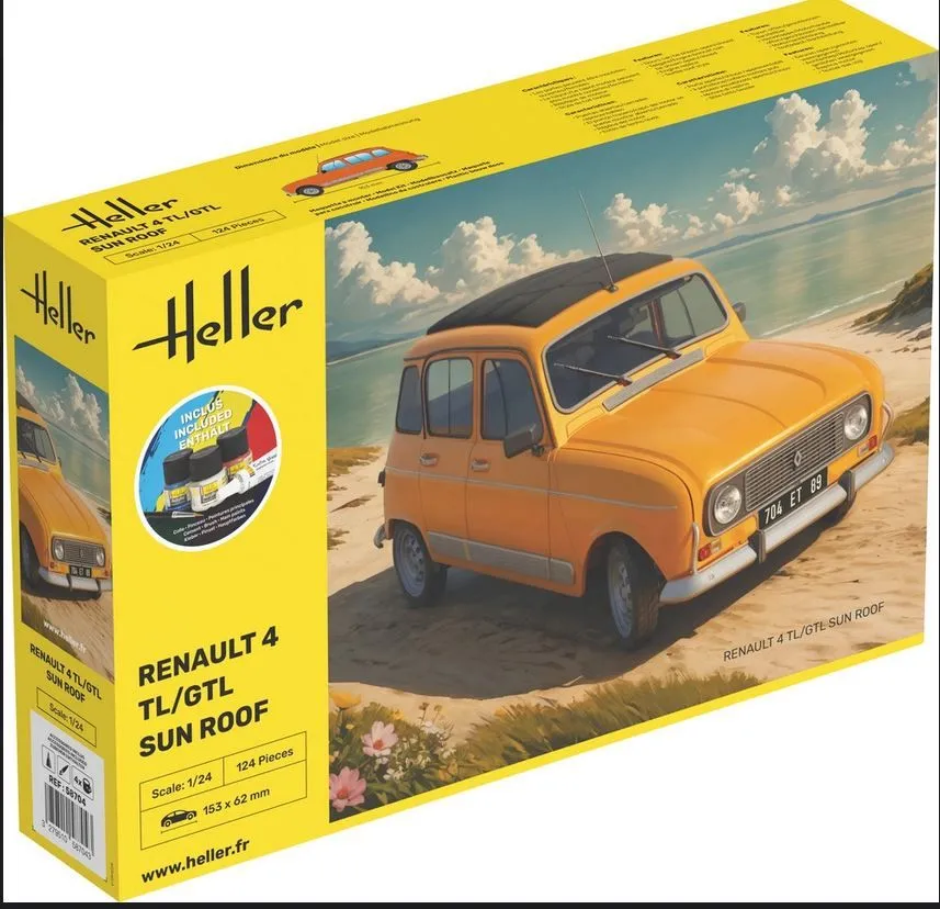Starter Kit Renault 4 TL/GTL Sun Roof - Heller 58704 - 1/24