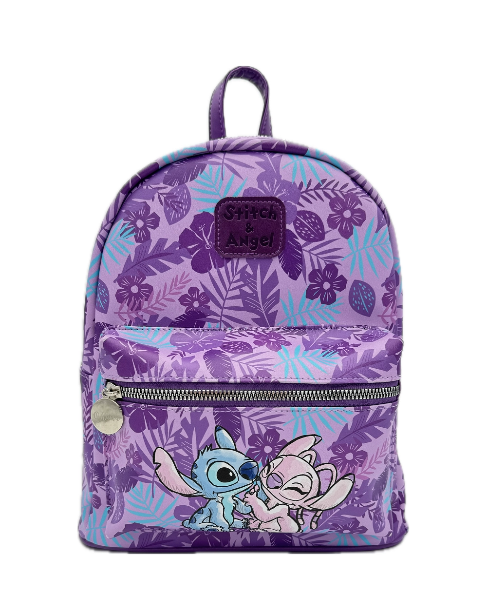 Stitch & angel - ohana - sac à dos similicuir - 28x11x22cm