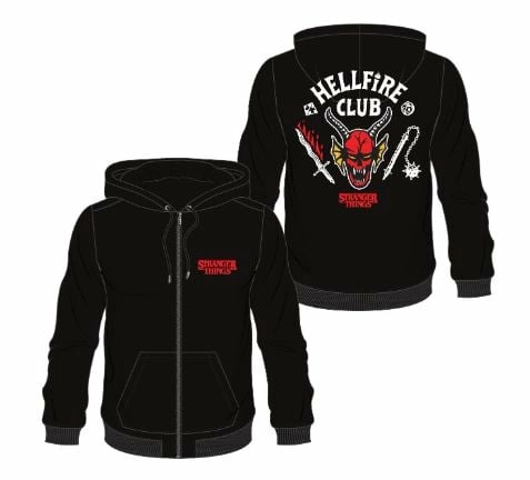 Stranger things - hellfire club - pull à capuche homme (l)