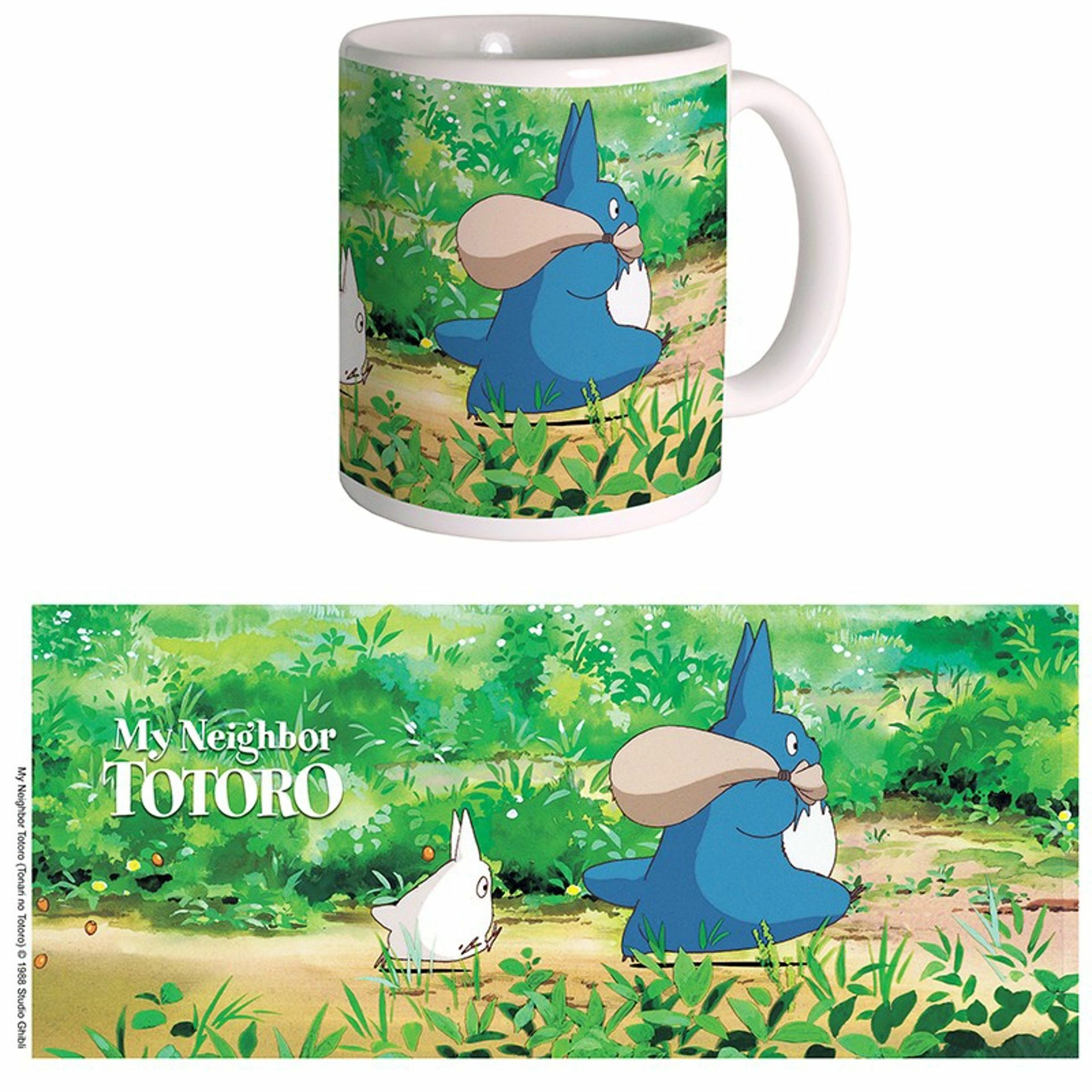 Studio ghibli mug totoro white and blue