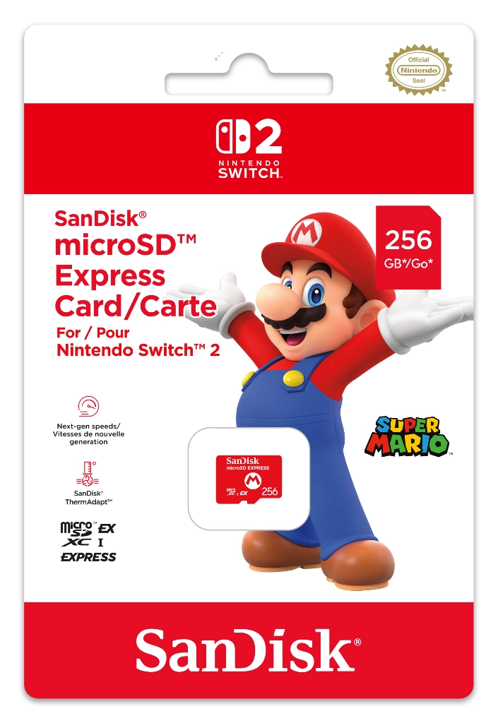 Switch 2 micro sd express 256 go sandisk