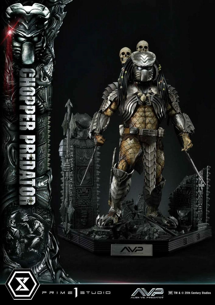 The alien vs. predator statuette museum masterline series 1/3 chopper predator 103 cm