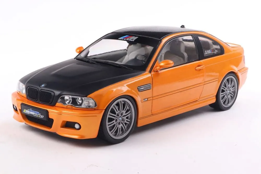 BMW E46 M3 Coupé 2000 Orange 1/18 SOLIDO - S1806509