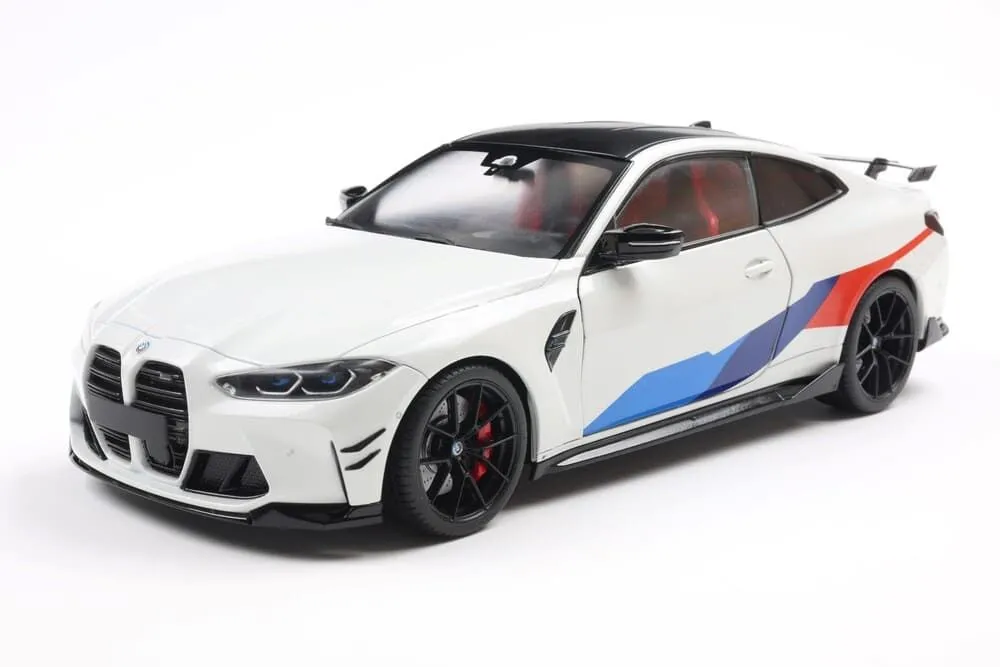 BMW M4 Performance Parts 2025 Blanche/M Déco 1/18 SOLIDO - S1814502