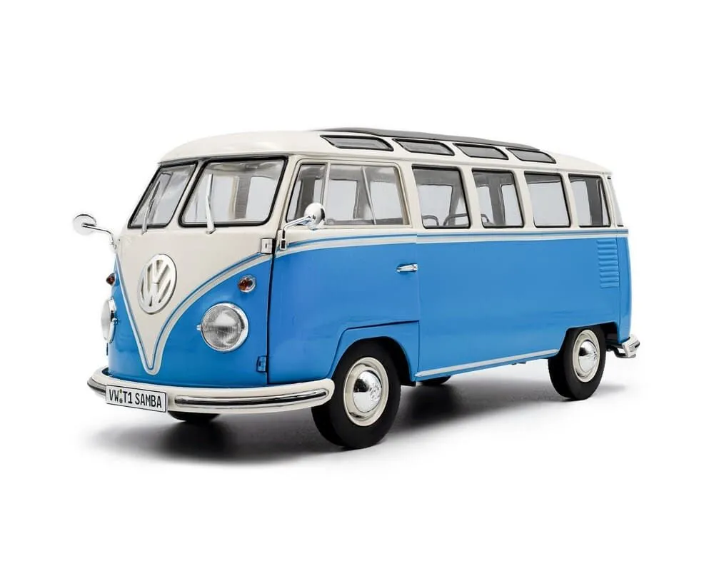 Volkswagen T1 Samba Bleu/Blanc 1962 1/18 SOLIDO - S1813401
