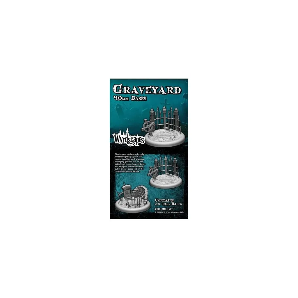 Wyrdscape Bases - 2x Graveyard 40mm