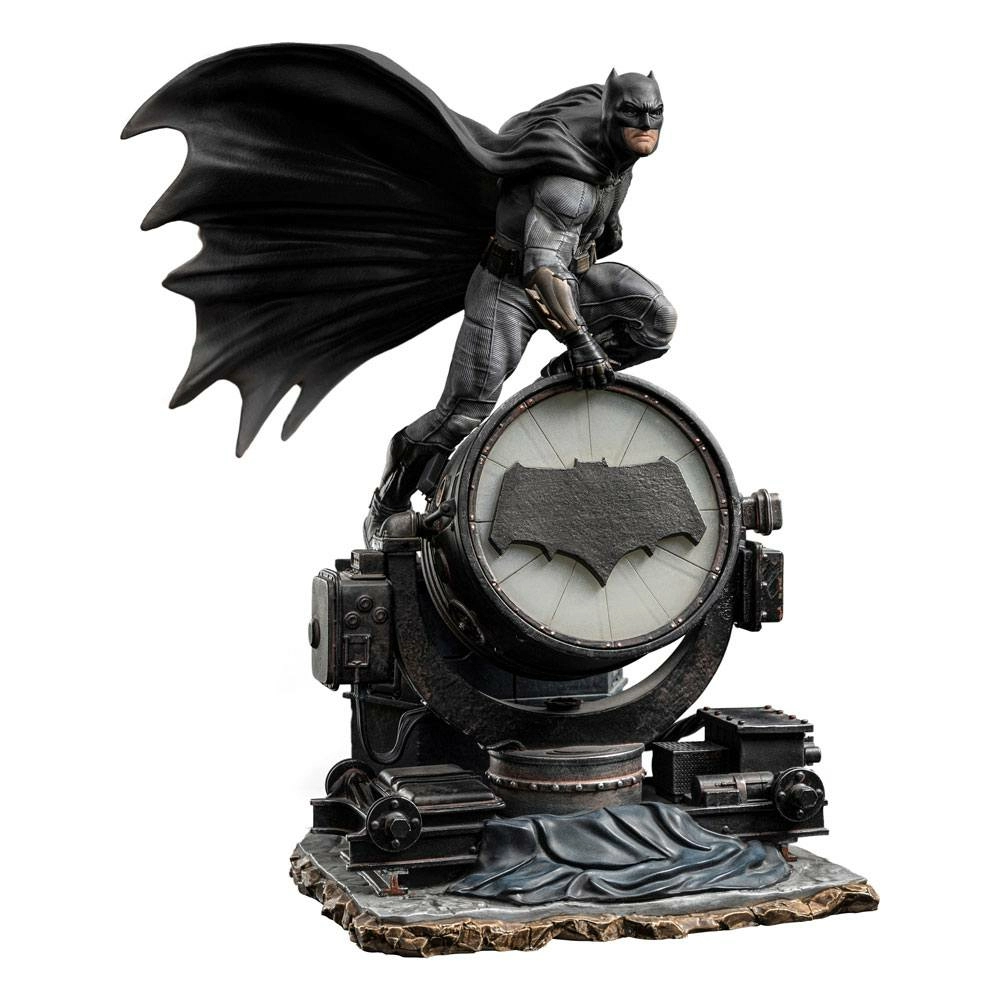 Zack snyder's justice league statuette 1/10 deluxe art scale batman on batsignal 28 cm