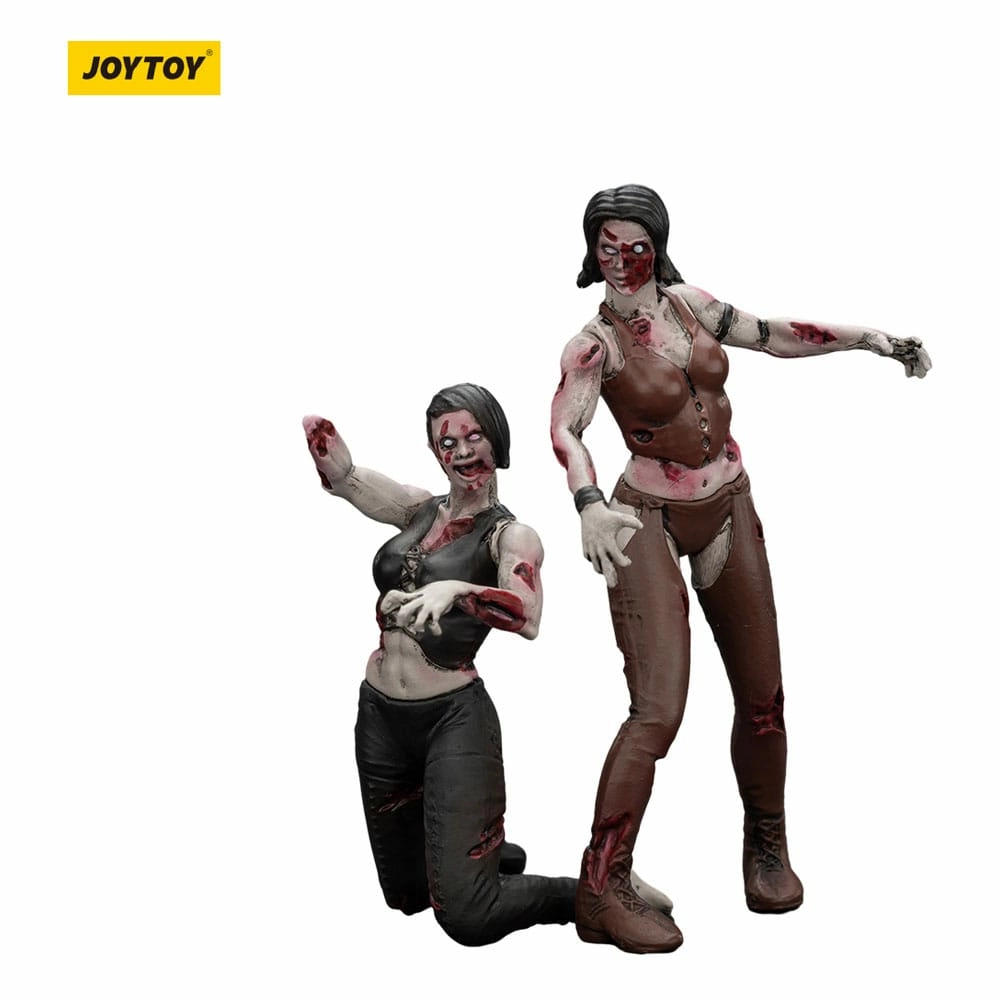 Zombie pack 2 figurines dark source female wrestlers 8 cm